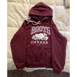 Red Womens Roots Hoodie XL